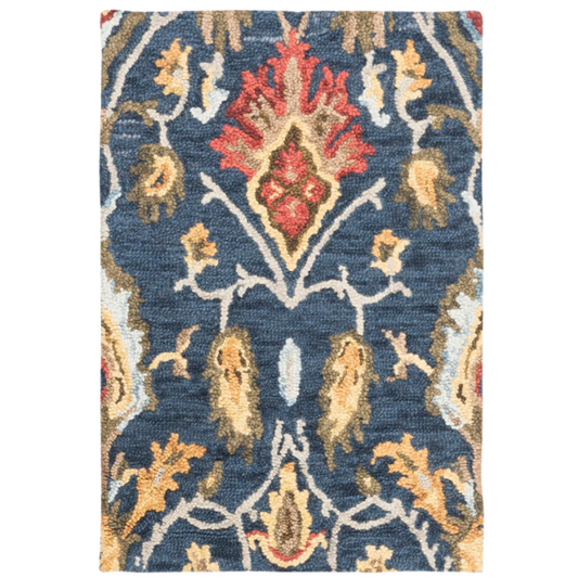 Tufted Wool Area Rug – Luxurious Floral Design