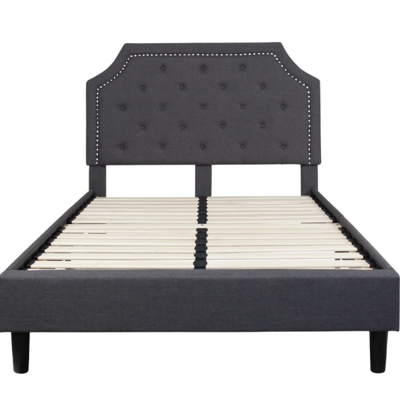 Elegant Button Tufted Upholstered Platform Bed Frame – Full Double Size with Modern Design