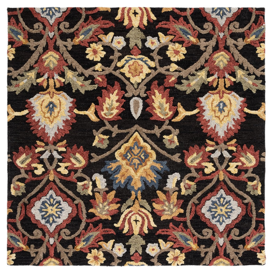 Tufted Wool Area Rug – Luxurious Floral Design
