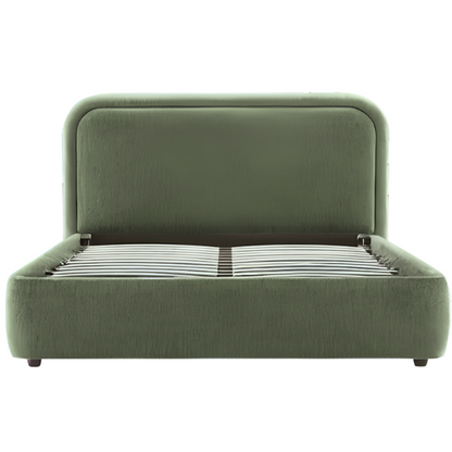 Premium Upholstered Aurora Lift-Up Storage Bed with Elegant Boucle Performance Fabric, Plush Foam-Padded Headboard, and Spacious Under-Bed Storage for a Clutter-Free Bedroom