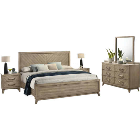 5-Piece Queen Bedroom Set in Taupe - Modern Elegance with Timeless Style and Functionality