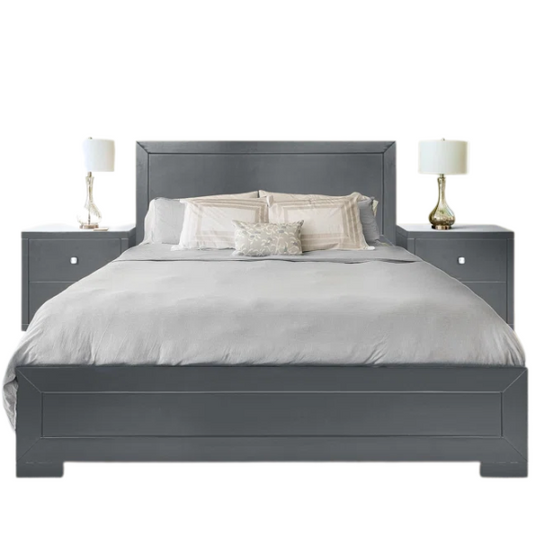 Polished Wooden Platform Full Double Size Bedroom Set – Elegant Design with Sturdy Construction and Timeless Appeal