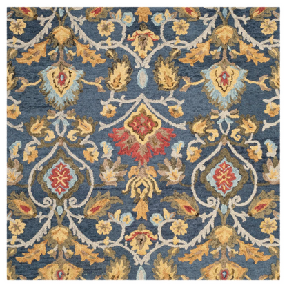 Tufted Wool Area Rug – Luxurious Floral Design
