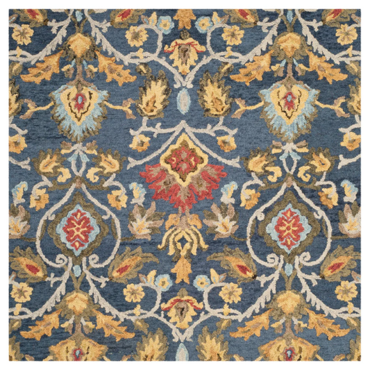 Tufted Wool Area Rug – Luxurious Floral Design