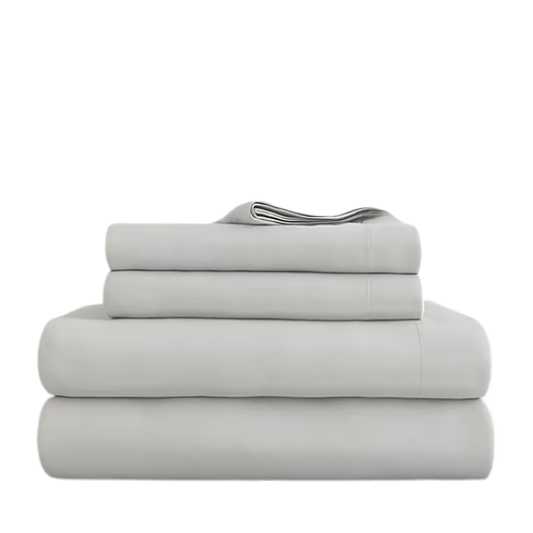 Grey Deep Pocket Microfiber Sheet Set – 4-Piece Soft, Wrinkle-Free Bedding with Pillowcases
