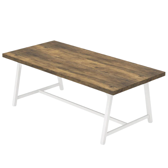 70.87-Inch Rectangular Dining Table for 8 – Sturdy Wood Kitchen Table with Industrial Metal Frame, Versatile Use for Dining, Office, or Events