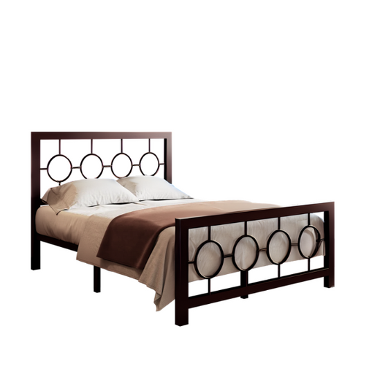 Rustic Vintage-Style Metal Platform Bed – Full/Double Size with Timeless Charm & Durability