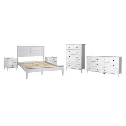 Brushed Wooden Full Double Size Bed and Bedroom Set – Elegant Design with Sturdy Construction and Rustic Charm