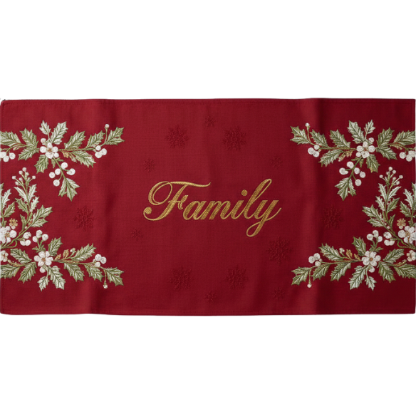 Red Embroidered 