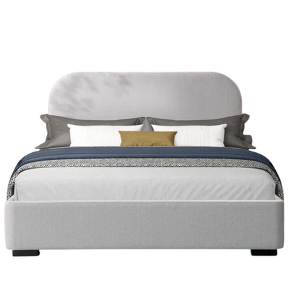 Bouclé Platform Bed with Arched Headboard – Modern Design, Easy Assembly, and Superior Comfort for King Size