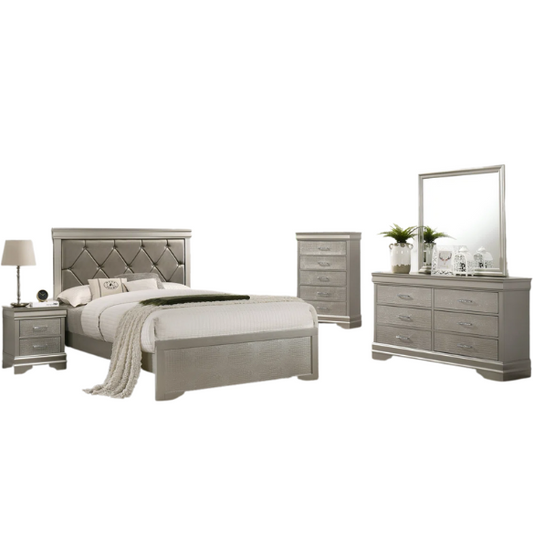 Panel Bedroom Set Special Queen 6-Piece: Timeless Elegance with Bed, Dresser, Mirror, 2 Nightstands, and Chest