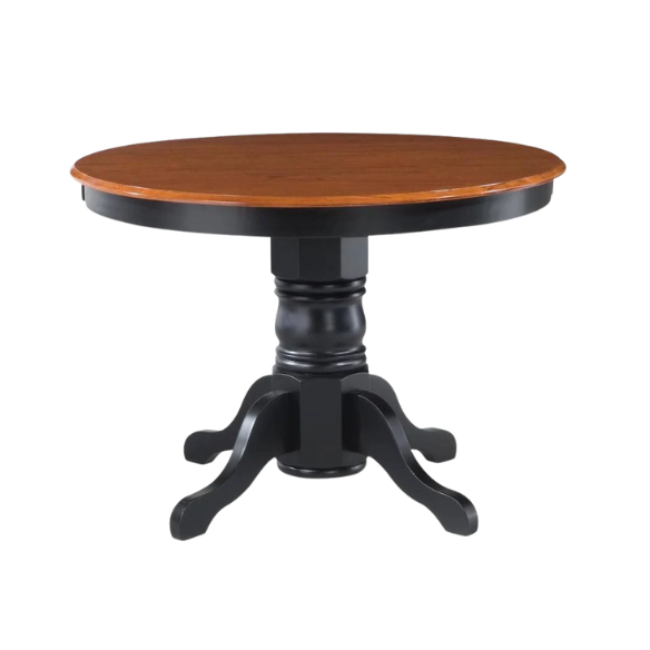 42" Round Pedestal Dining Table – Solid Hardwood Construction, Versatile Design, Seats 4