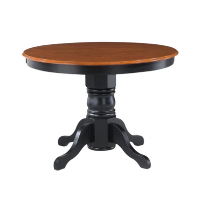 42" Round Pedestal Dining Table – Solid Hardwood Construction, Versatile Design, Seats 4