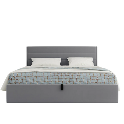 Elegant Hydraulic Lift Upholstered Storage Bed with Wingback Headboard, Velvet Fabric, Button-Tufted Detailing, and Ample Under-Bed Storage for Bedding and Seasonal Items
