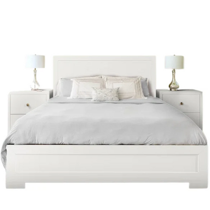 Modern Sophistication 2-Piece Queen Platform Bedroom Set with Sleek Headboard and Footboard in Solid Wood