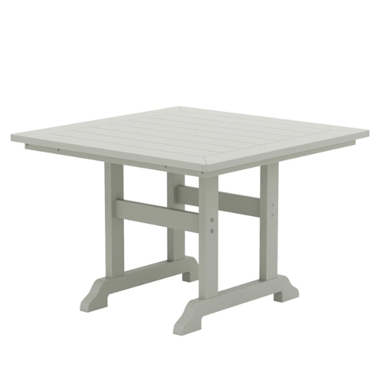 All-Weather Outdoor 43" Square Dining Table – Durable, Eco-Friendly, and UV-Resistant Patio Dining Table with Umbrella Hole