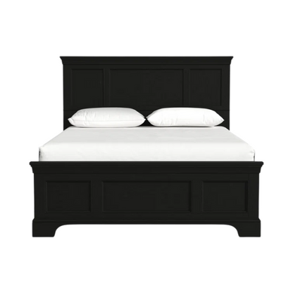 Queen Size Solid Wood Bed with Polished Finish and Classic Design
