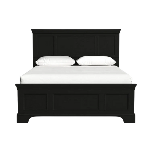 Queen Size Solid Wood Bed with Polished Finish and Classic Design