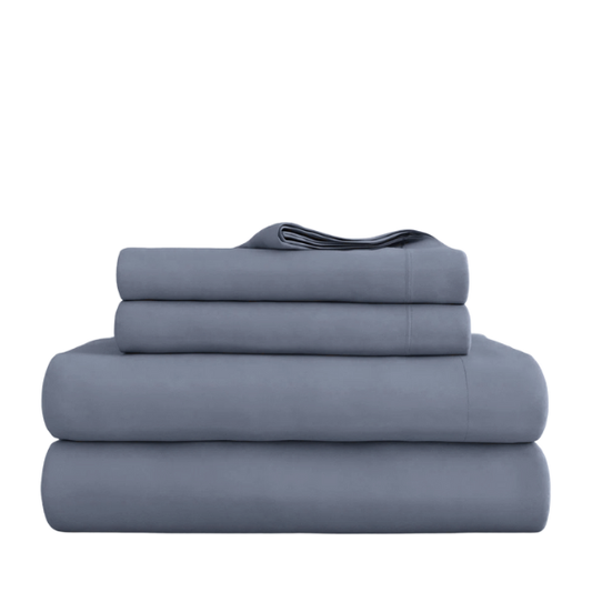 Stone Deep Pocket Microfiber Sheet Set – 4-Piece Soft, Wrinkle-Free Bedding with Pillowcases