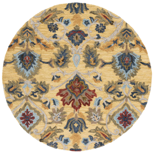 Tufted Wool Area Rug – Luxurious Floral Design