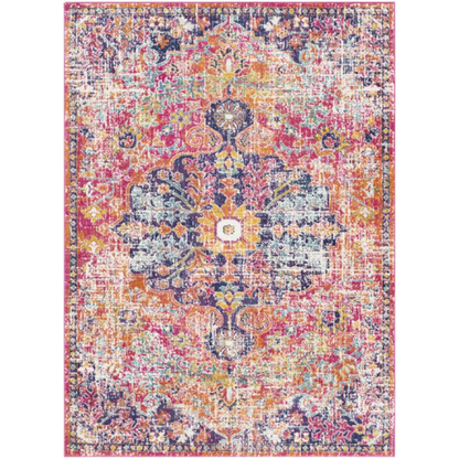 Timeless Traditional Woven Area Rug – Machine-Woven Polypropylene, Medium Pile, Durable and Easy to Clean