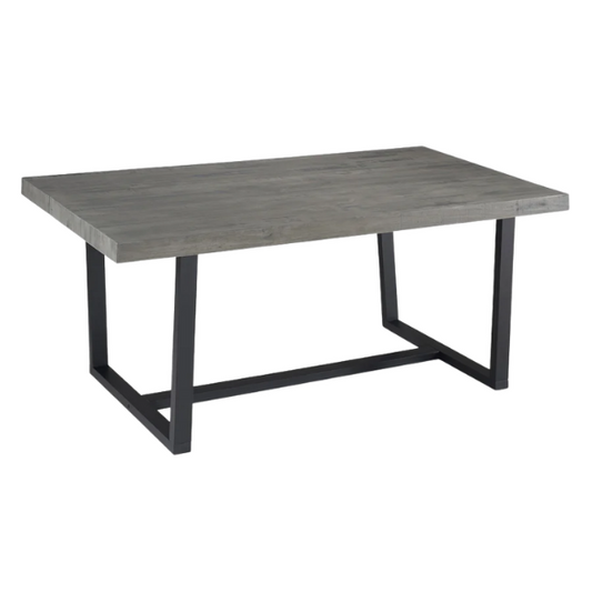 72-Inch Solid Wood Distressed Dining Table – Rustic Industrial Charm for Any Dining Room