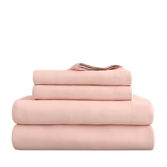 Light Pink Deep Pocket Microfiber Sheet Set – 4-Piece Soft, Wrinkle-Free Bedding with Pillowcases