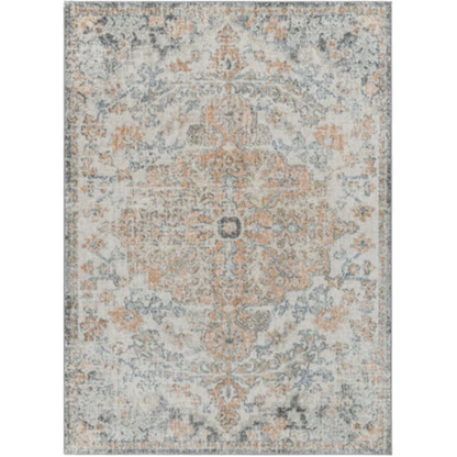 Timeless Traditional Woven Area Rug – Machine-Woven Polypropylene, Medium Pile, Durable and Easy to Clean