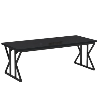 Farmhouse Dining Table for 6-8 People – Rectangular Wood Kitchen Table with X-Shaped Accents, Spacious & Multifunctional for Dining, Office, or Gathering