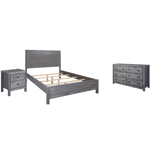 Rustic Solid Wood 3-Piece Full Double Size Bedroom Set – Timeless Charm with Durable Craftsmanship and Warm, Natural Finish