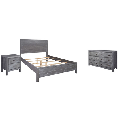 Rustic Solid Wood 3-Piece Full Double Size Bedroom Set – Timeless Charm with Durable Craftsmanship and Warm, Natural Finish
