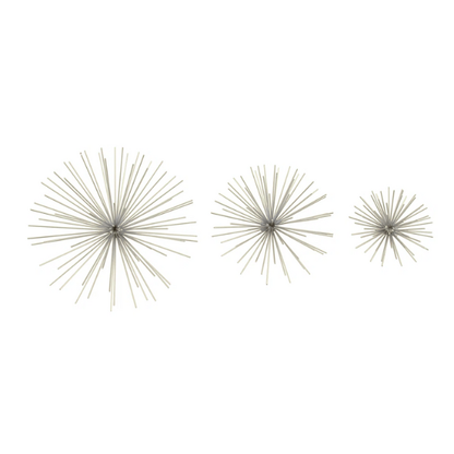 Metal 3D Long Spike Wall Décor Set – Contemporary Sunburst Design for Living Room, Entryway & Bedroom Accent
