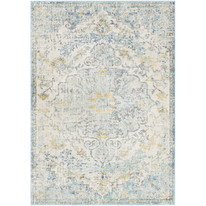 Timeless Traditional Woven Area Rug – Machine-Woven Polypropylene, Medium Pile, Durable and Easy to Clean
