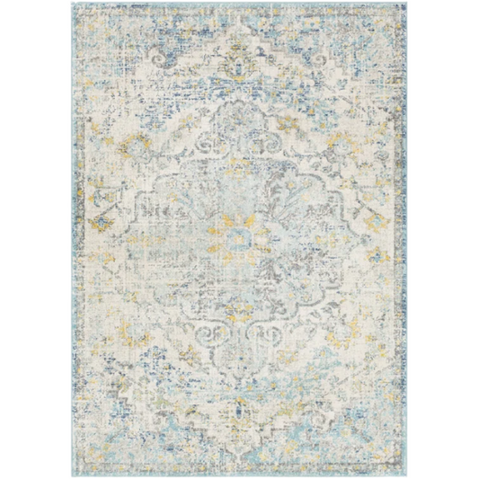 Timeless Traditional Woven Area Rug – Machine-Woven Polypropylene, Medium Pile, Durable and Easy to Clean