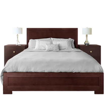 Polished Wooden Platform Full Double Size Bedroom Set – Elegant Design with Sturdy Construction and Timeless Appeal