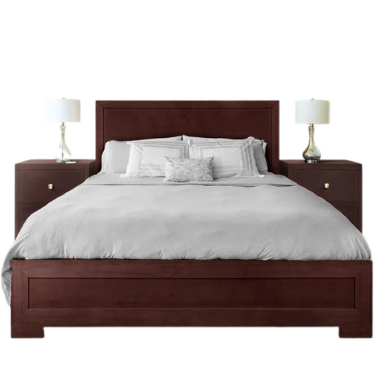 Polished Wooden Platform Full Double Size Bedroom Set – Elegant Design with Sturdy Construction and Timeless Appeal
