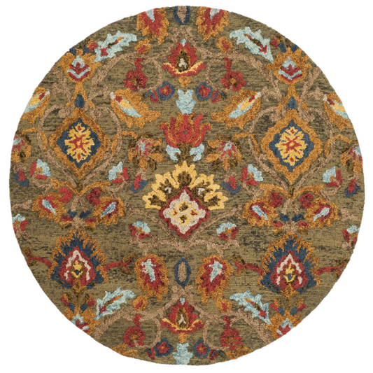 Tufted Wool Area Rug – Luxurious Floral Design