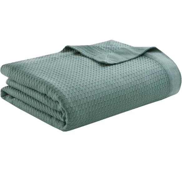 Teal Egyptian Cotton Quilted Blanket – Soft, Breathable & All-Season Comfort