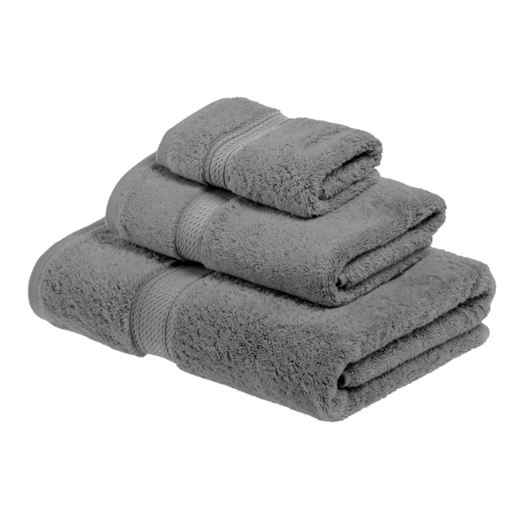 Luxury Grey Egyptian Cotton 3-Piece Towel Set – 800 GSM Plush and Highly Absorbent Bath Towels