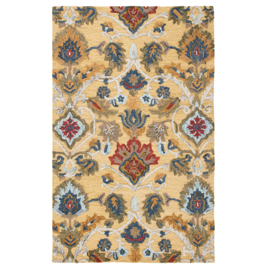 Tufted Wool Area Rug – Luxurious Floral Design