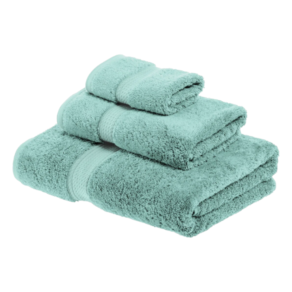 Luxury Seafoam Green Egyptian Cotton 3-Piece Towel Set – 800 GSM Plush and Highly Absorbent Bath Towels