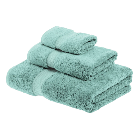 Luxury Seafoam Green Egyptian Cotton 3-Piece Towel Set – 800 GSM Plush and Highly Absorbent Bath Towels