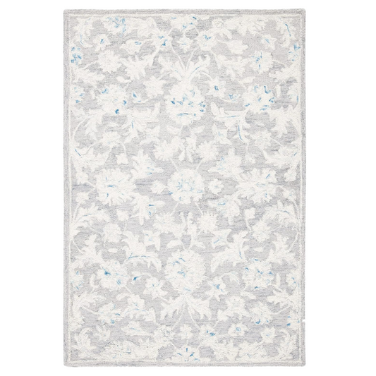 Tufted Wool Area Rug – Luxurious Floral Design