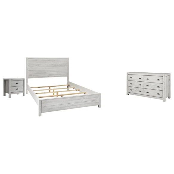 Rustic Solid Wood 3-Piece Full Double Size Bedroom Set – Timeless Charm with Durable Craftsmanship and Warm, Natural Finish
