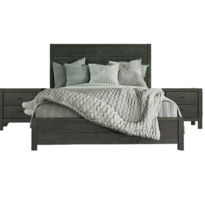 Rustic Wooden 3-Piece Full Double Size Bedroom Set – Charming Design with Sturdy Construction and Natural, Warm Finish
