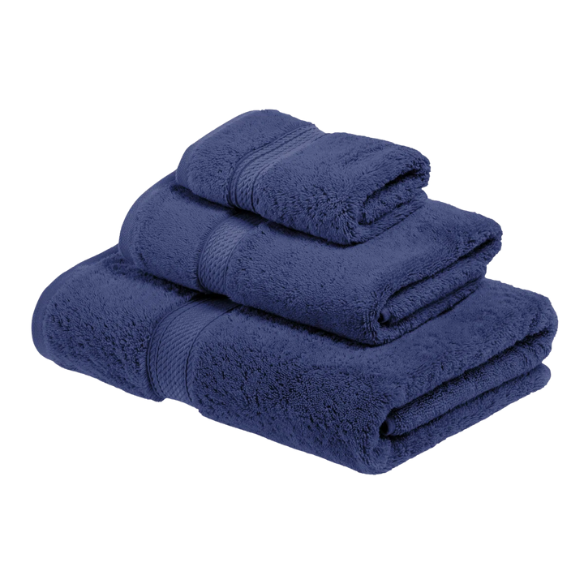Luxury Royal Blue Egyptian Cotton 3-Piece Towel Set – 800 GSM Plush and Highly Absorbent Bath Towels