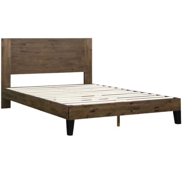 Premium Solid Wood Low Profile Platform Bed – Full/Double Size with Sleek, Modern Design and Lasting Durability