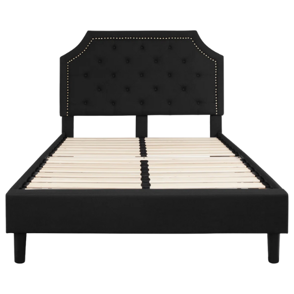 Elegant Button Tufted Upholstered Platform Bed Frame – Full Double Size with Modern Design