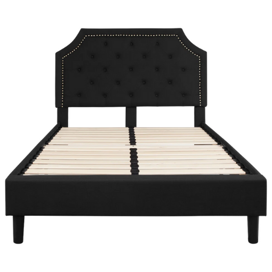 Elegant Button Tufted Upholstered Platform Bed Frame – Full Double Size with Modern Design