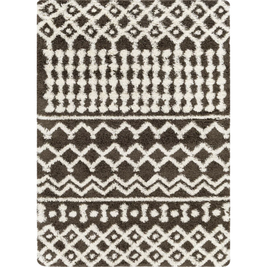 Soft Cozy Woven Shag Bohemian Tribal Area Rug